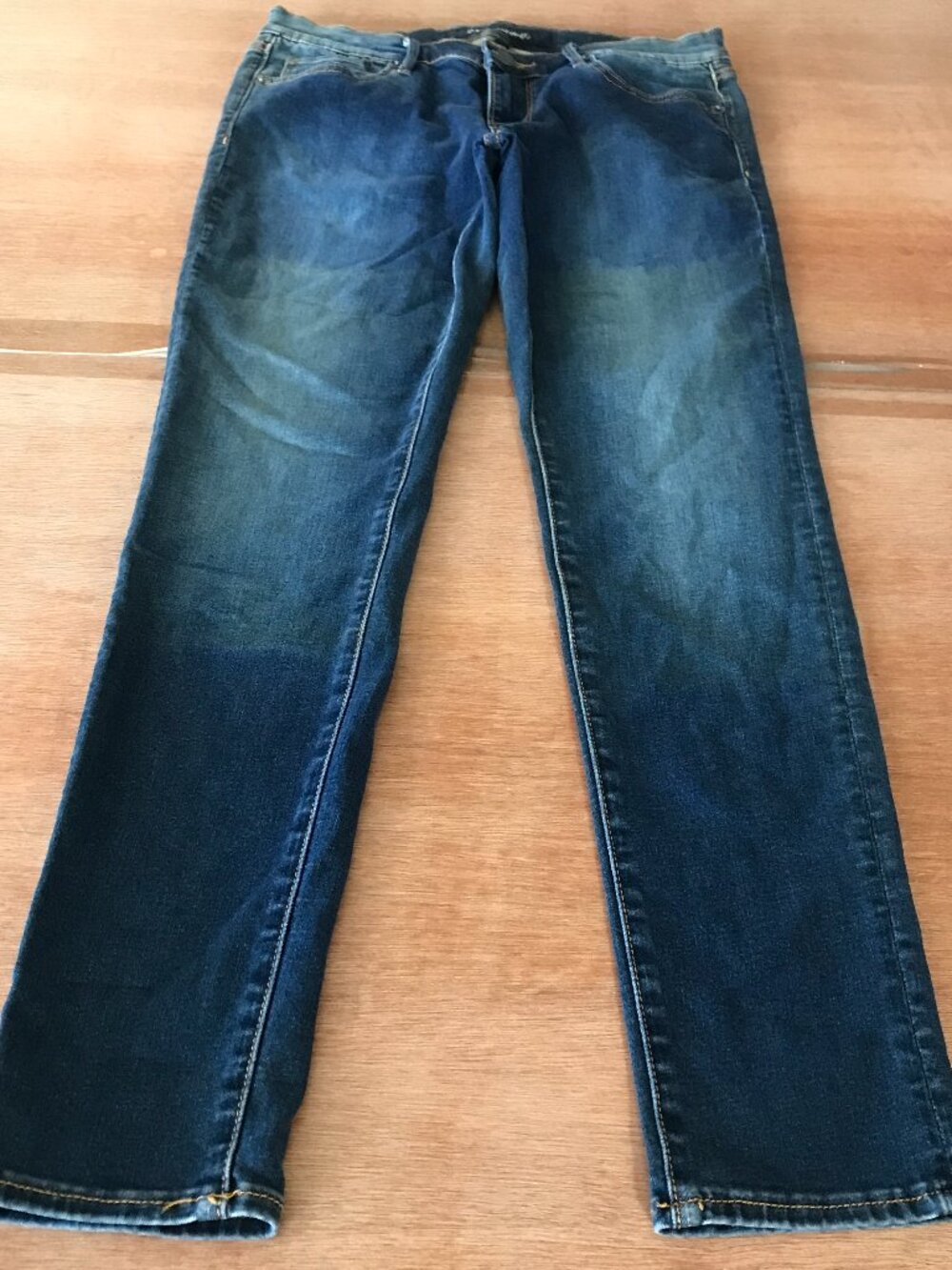 Driftwood Marilyn Slim Fit Jeans Women 27 Blue Low Rise Dark Wash Sculpting